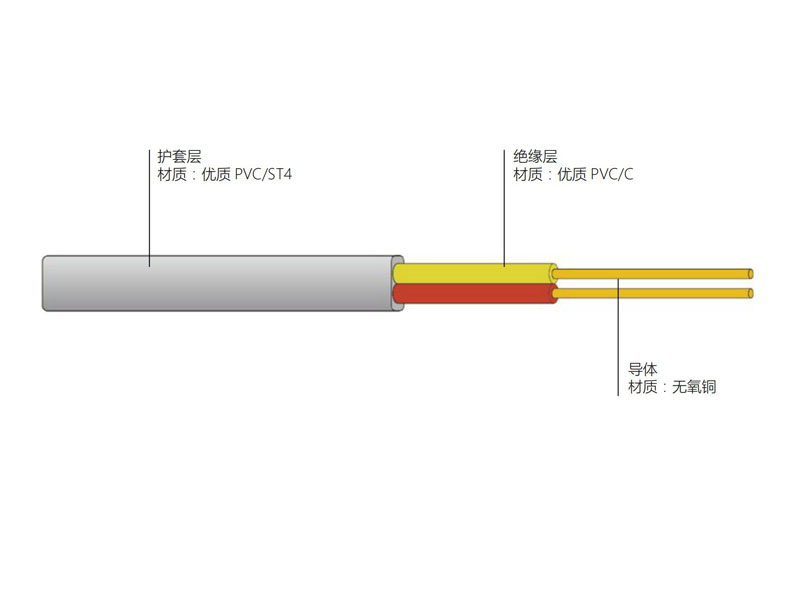 銅導(dǎo)體聚氯乙烯絕緣聚氯乙烯護套扁型電線 BVV